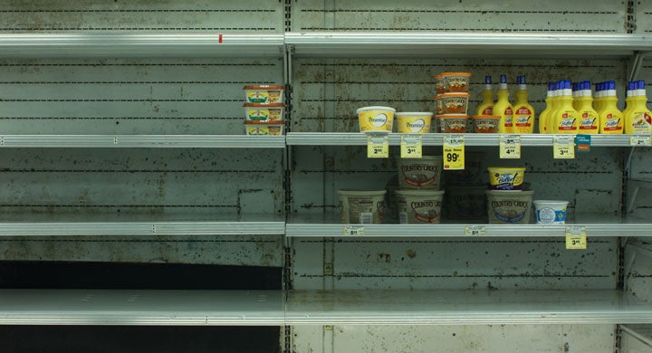 empty shelves after the apocalypse