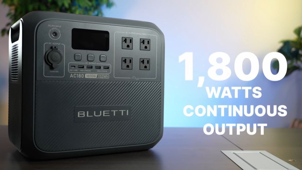 Try the BLUETTI AC180 Portable Power Station for Off-Grid Living